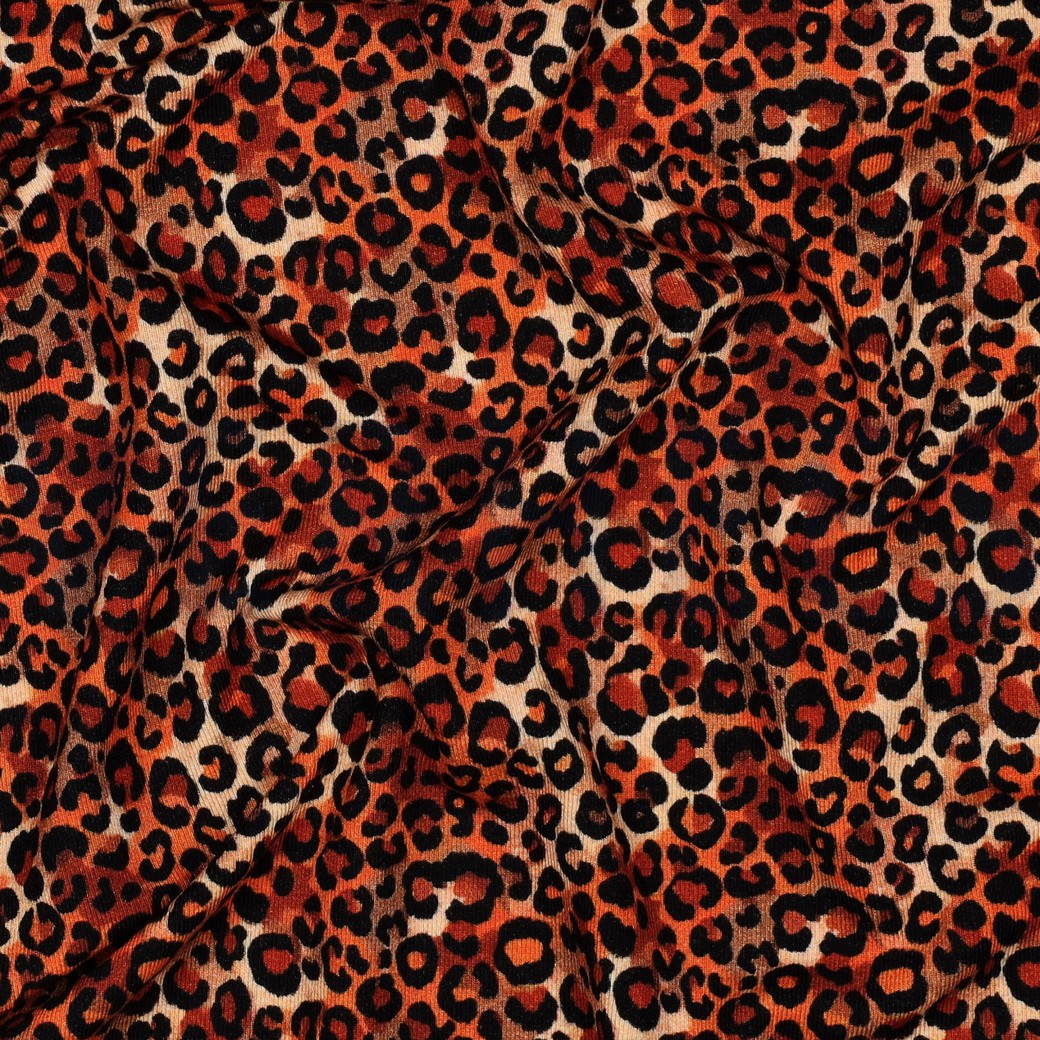 VISCOSE JERSEY DIGITAL ANIMAL SKIN BROWN #7