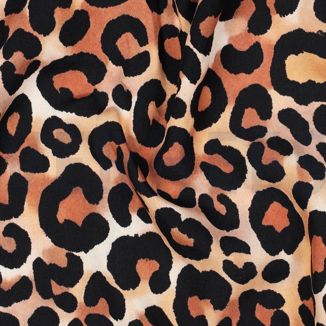 VISCOSE RADIANCE DIGITAAL DIERENHUID BRUIN #7