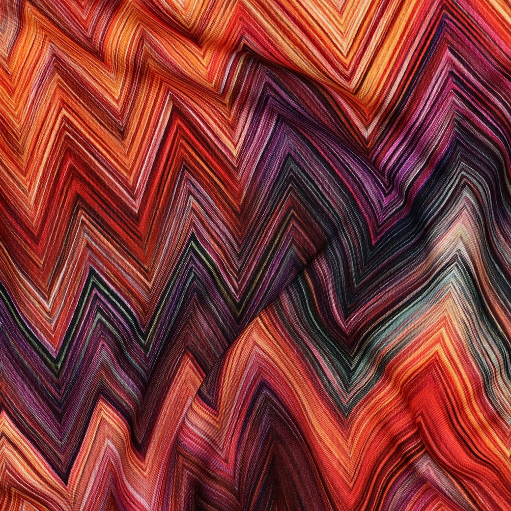 VISCOSE RADIANCE DIGITAL ZIGZAG ORANGE #7