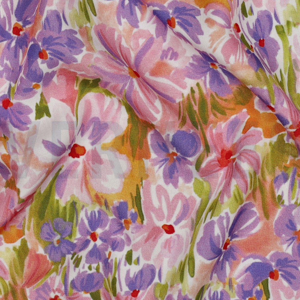 VISKOSE RADIANCE DIGITAL BLUMEN ROSA #7