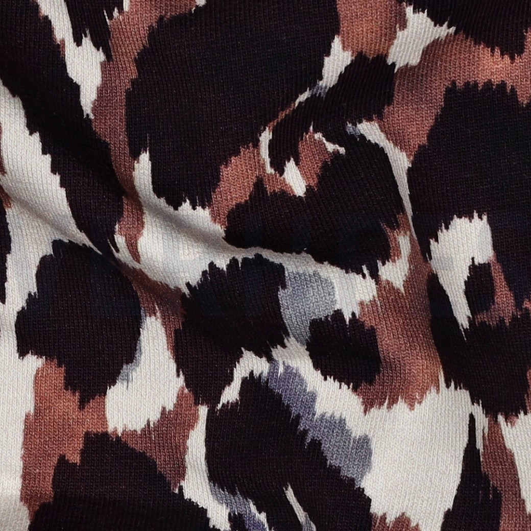 FRENCH TERRY DIGITAL ABSTRACT BROWN #7