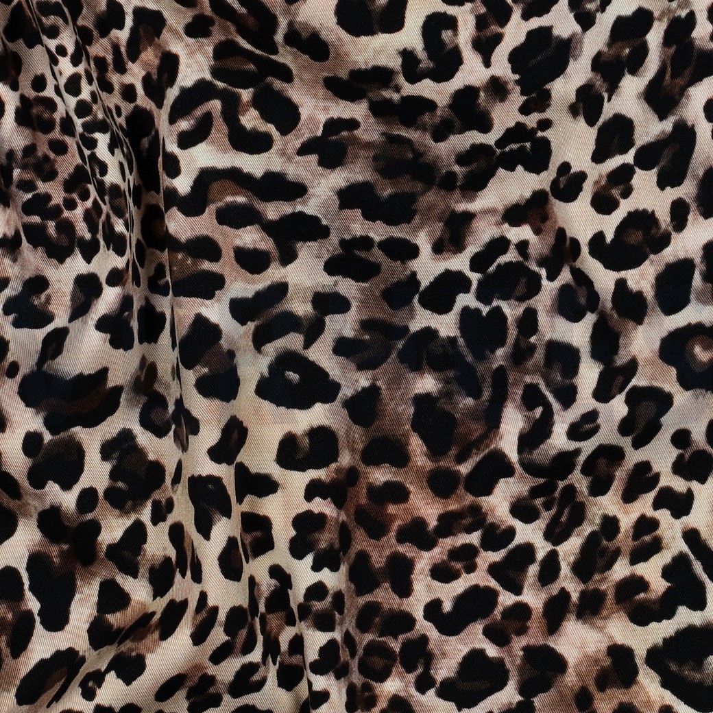 VISCOSE ROSELLA STRETCH DIGITAAL DIERENHUID BEIGE #7