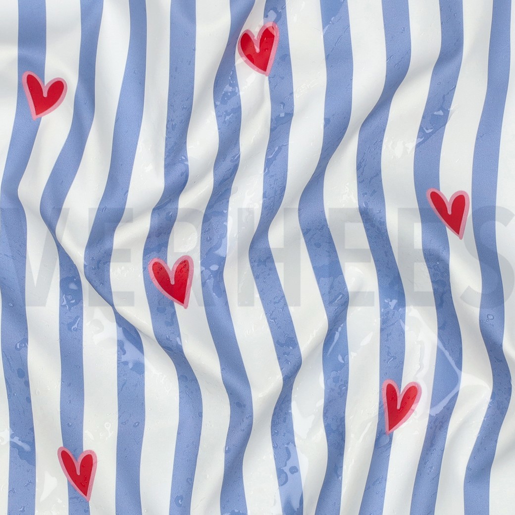 REGENJAS DIGITAAL HARTEN & STREPEN BLAUW #7