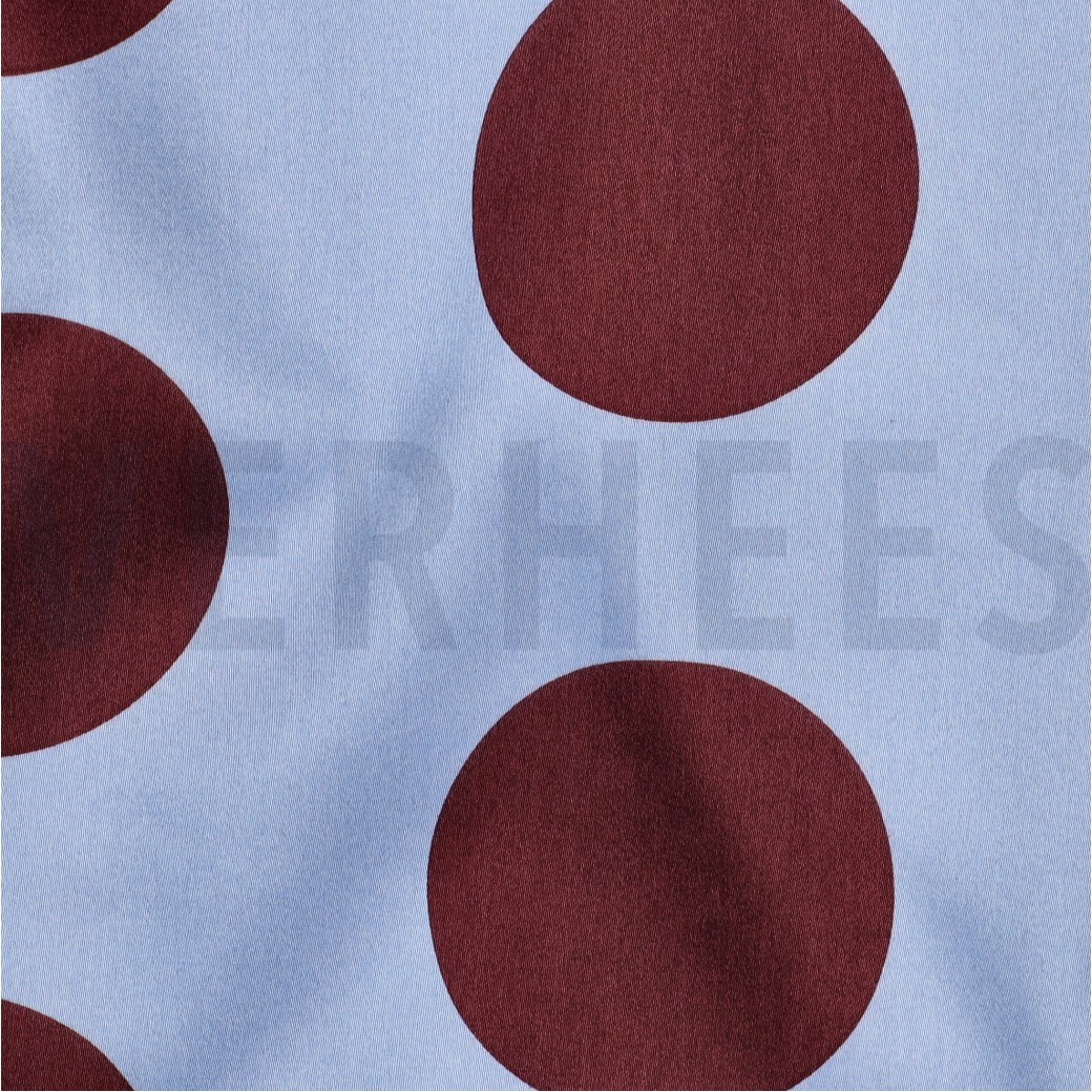 COTON SATIN POIS BLEU #7