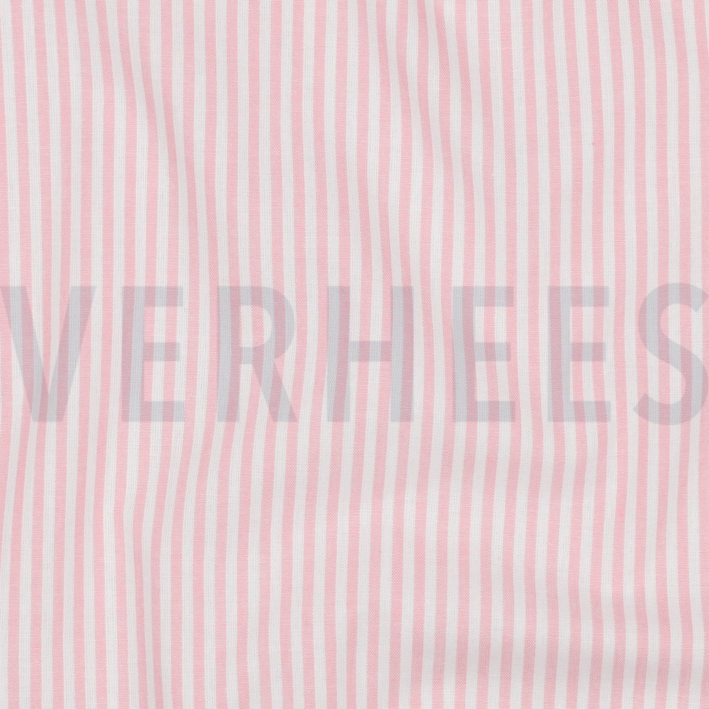 GARENGEVERFD POPLIN STREPEN 3MM ROZE #7