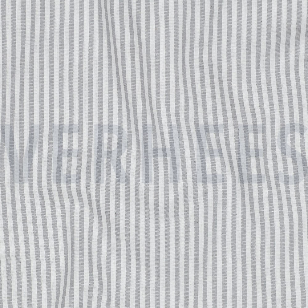 GARENGEVERFD POPLIN STREPEN 3MM GRIJS #7