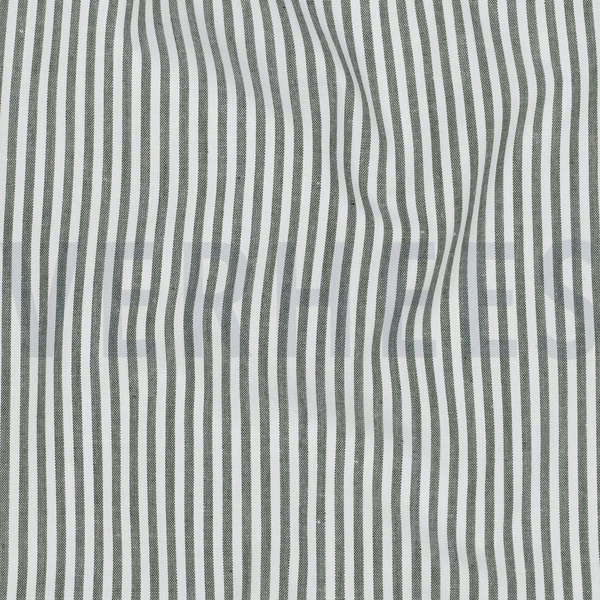 GARENGEVERFD POPLIN STREPEN 3MM DONKERGROEN (high resolution) #2