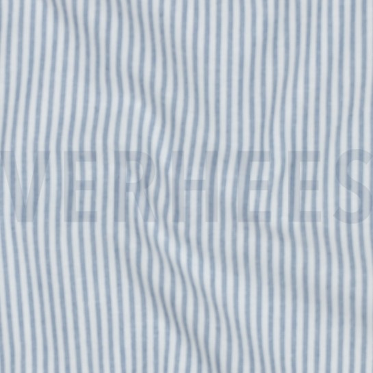 GARENGEVERFD POPLIN STREPEN 3MM BLAUW #7