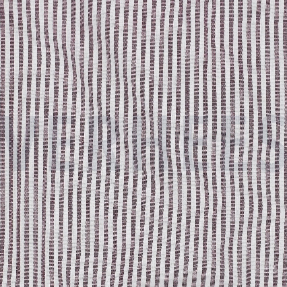 GARENGEVERFD POPLIN STREPEN 3MM AUBERGINE #7