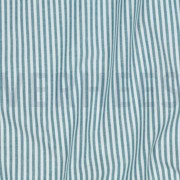 GARENGEVERFD POPLIN STREPEN 3MM PETROL (thumbnail) #2