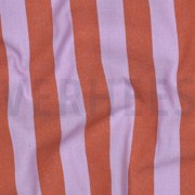 KATOEN GARENGEVERFD STREPEN LAVENDEL/ORANJE (thumbnail) #2