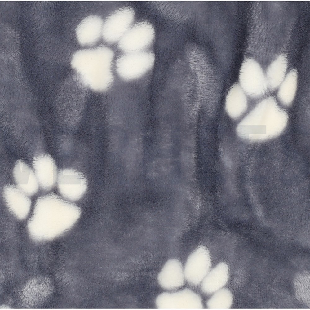 FLEECE DOG PAWS LIGHT GREY #7