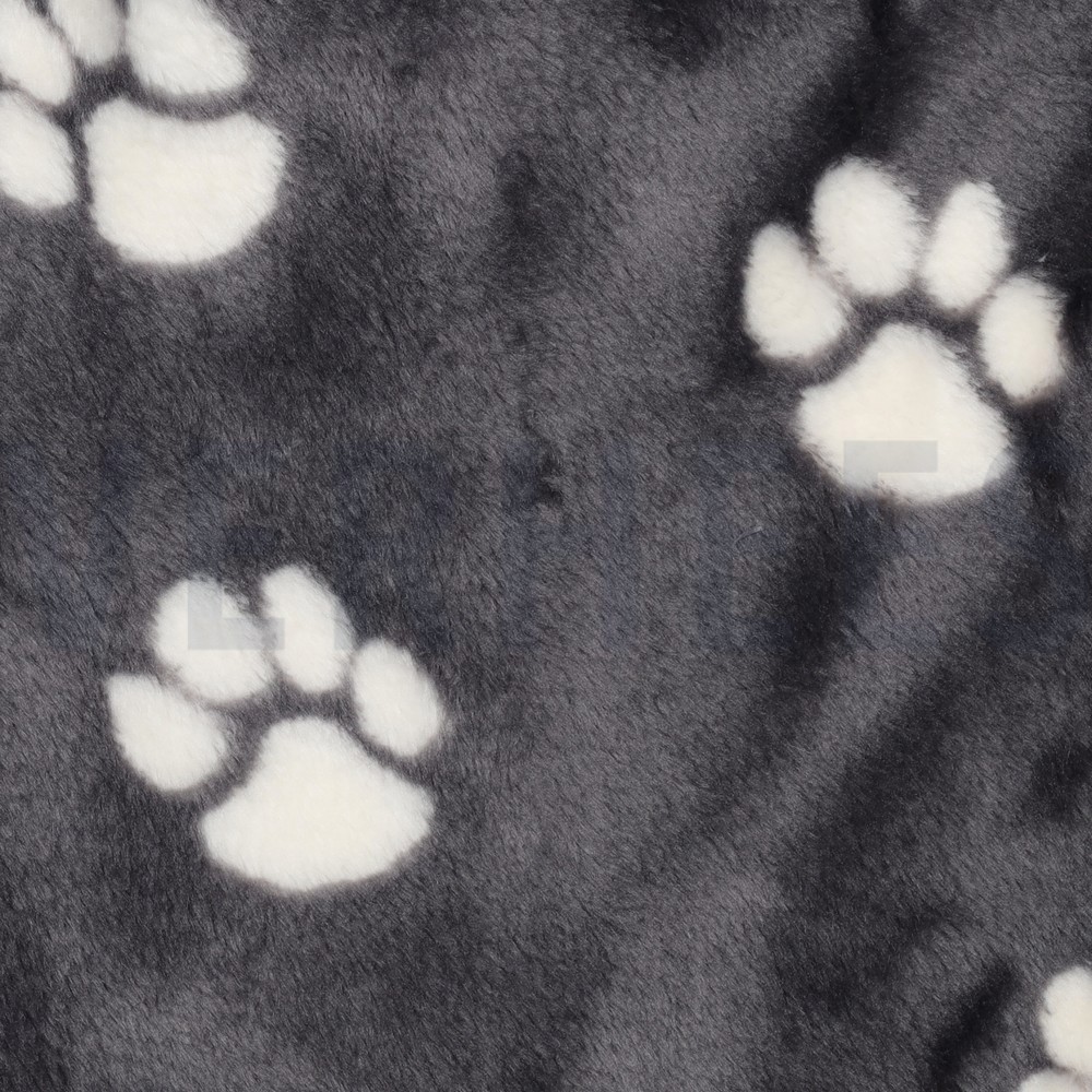 FLEECE DOG PAWS DARK GREY #7