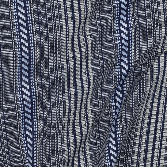 JACQUARD TEINT EN FIL RAYURE BLEU MARINE #7