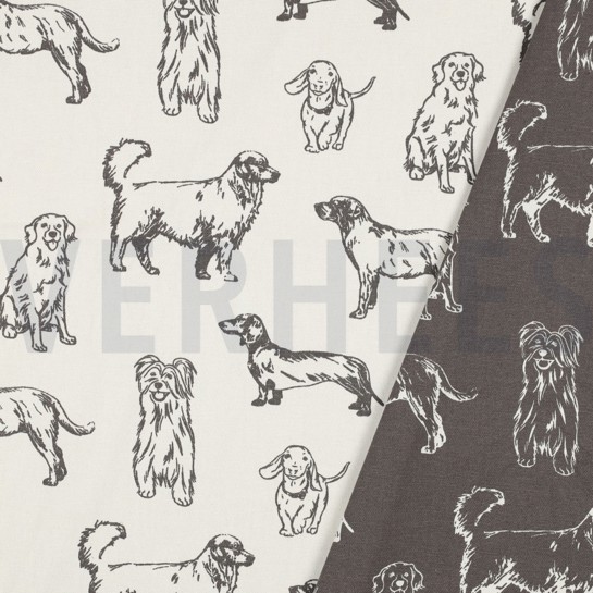 TOILE DÉCORATION CHIENS GRIS #7