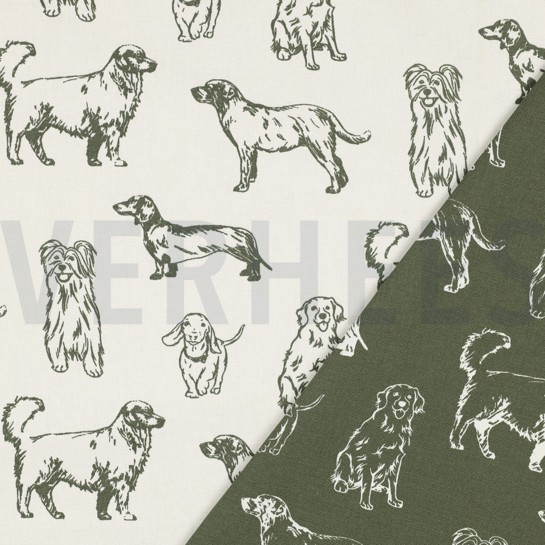 CANVAS DOGS GREEN #7