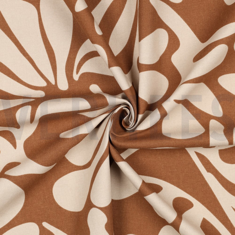 CANVAS VINTAGE LEAVES COGNAC #7