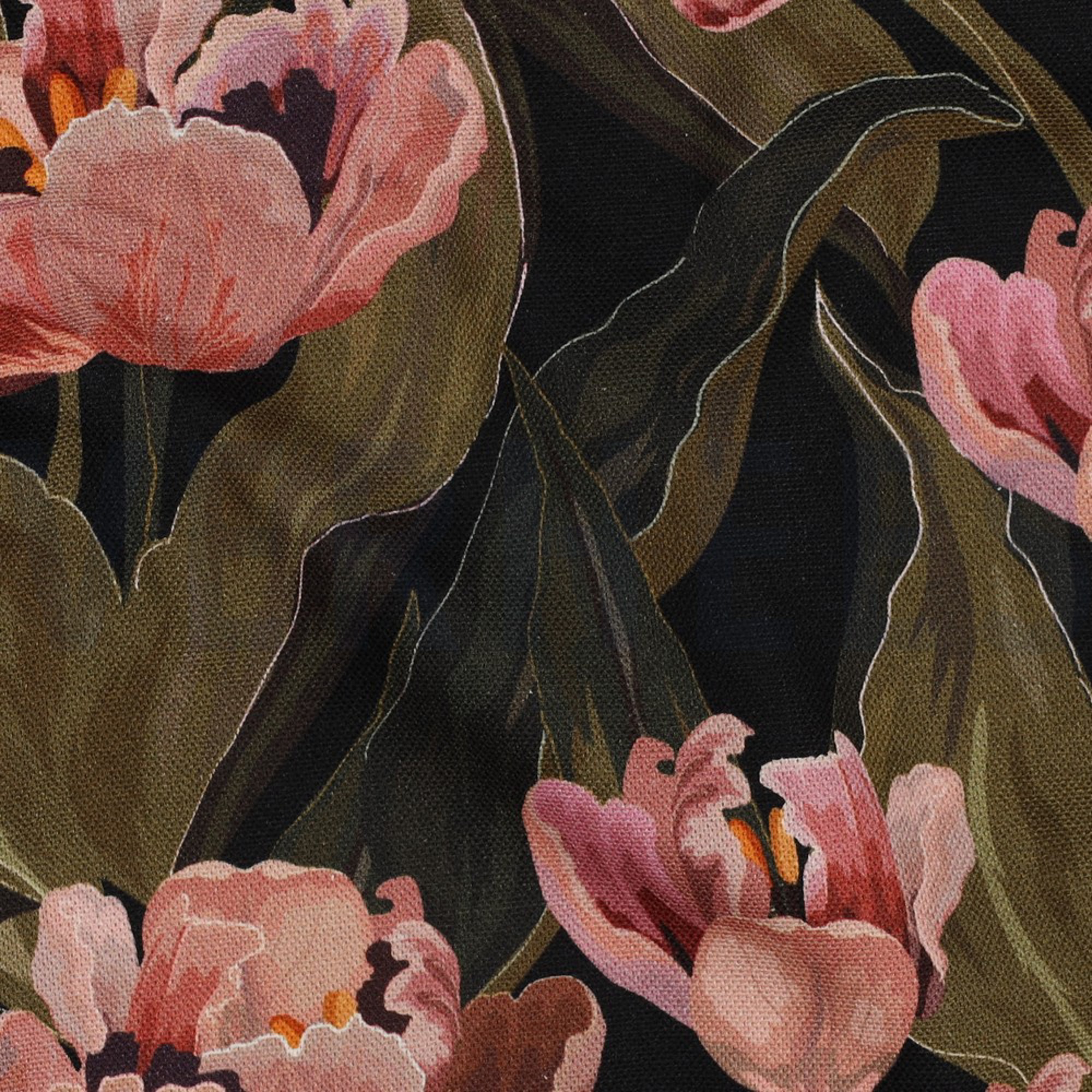 CANVAS DIGITAL FLOWERS BLACK (high resolution) #2