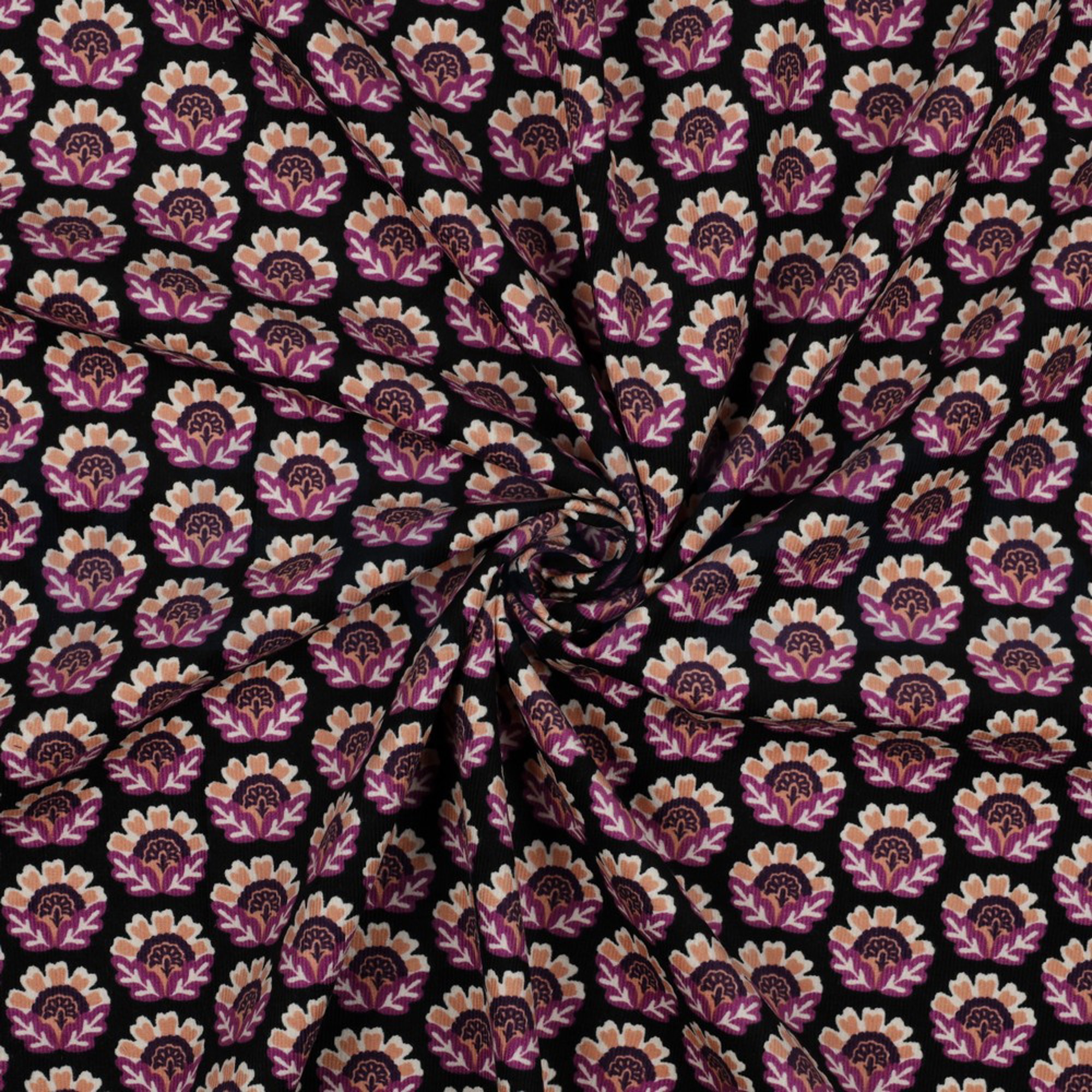 VELOURS MILLERAIES FLEURS NOIR (high resolution) #2