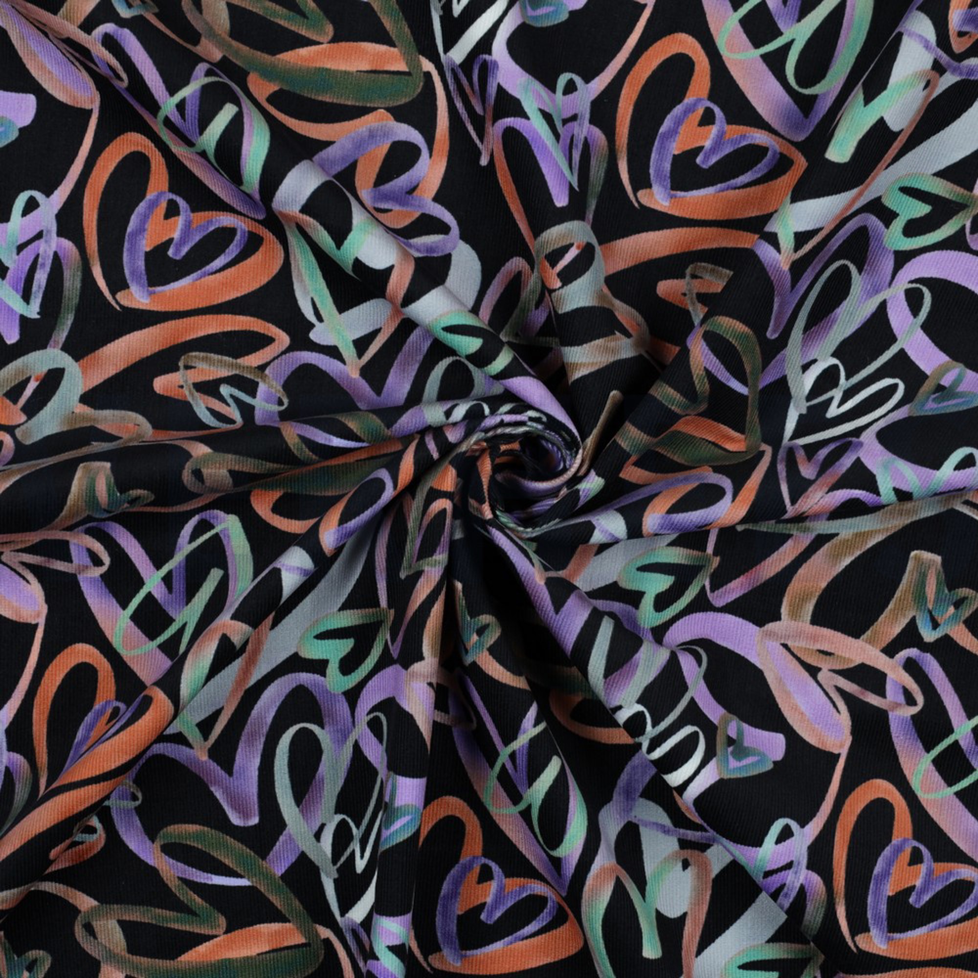 VELOURS MILLERAIES DIGITAL COEURS NOIR (high resolution) #2