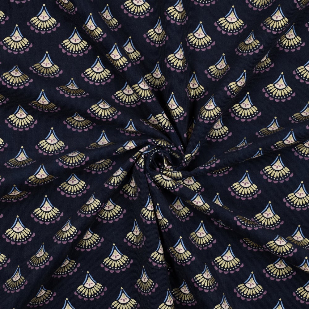BABYCORD GLITTER BOHEMIAN NAVY #7