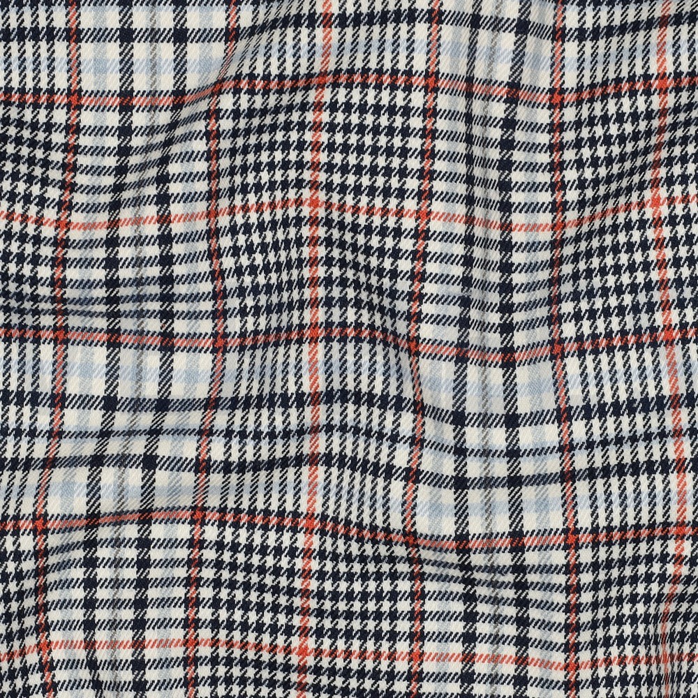 TARTAN CHECK ECRU/NAVY/ORANGE #7