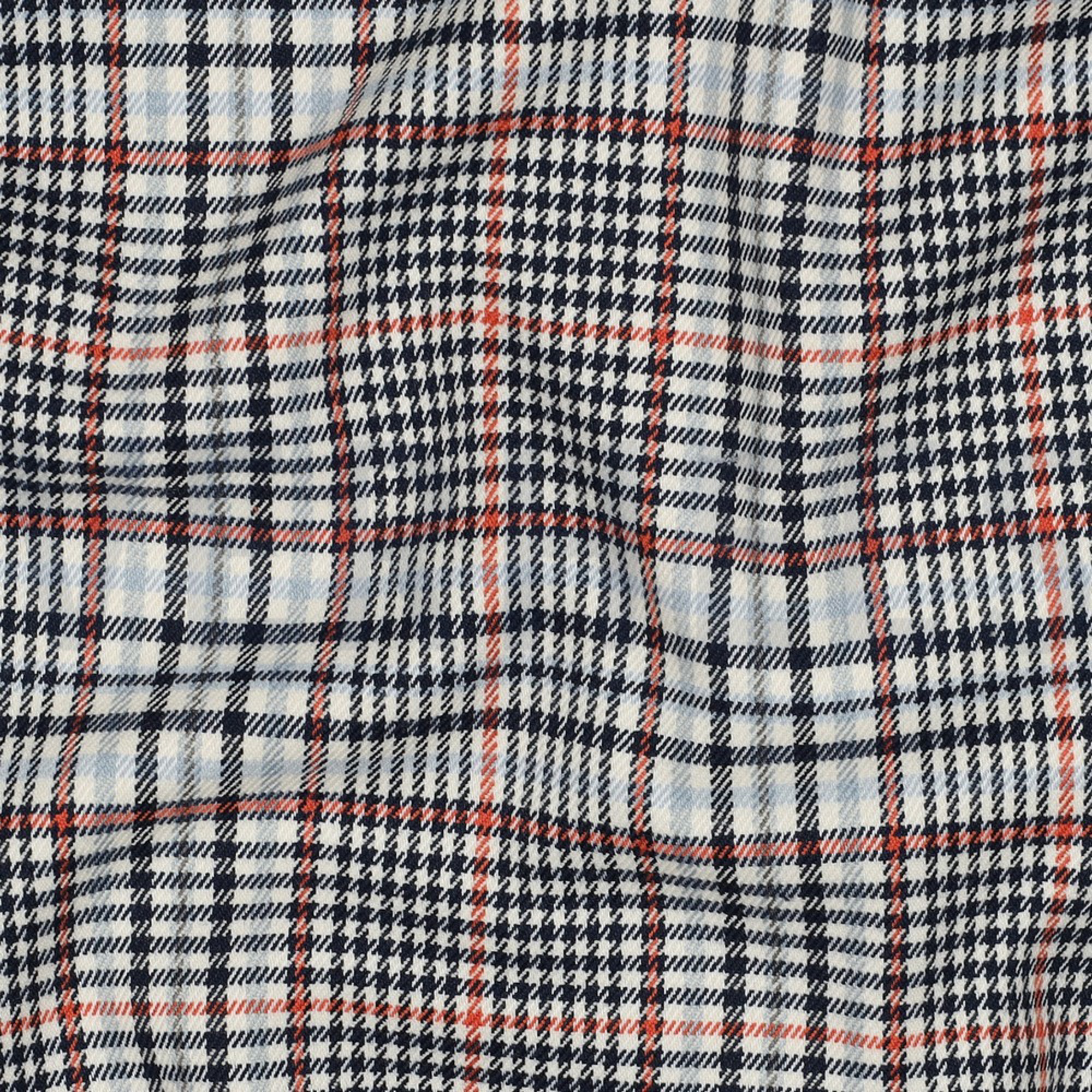 TARTAN CHECK ECRU/MARINEBLAU/ORANGE (high resolution) #2