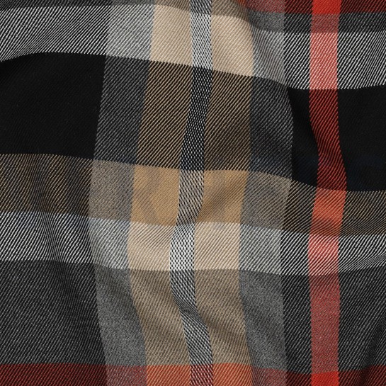 TARTAN CHECK GRAU/ORANGE/SAND #7