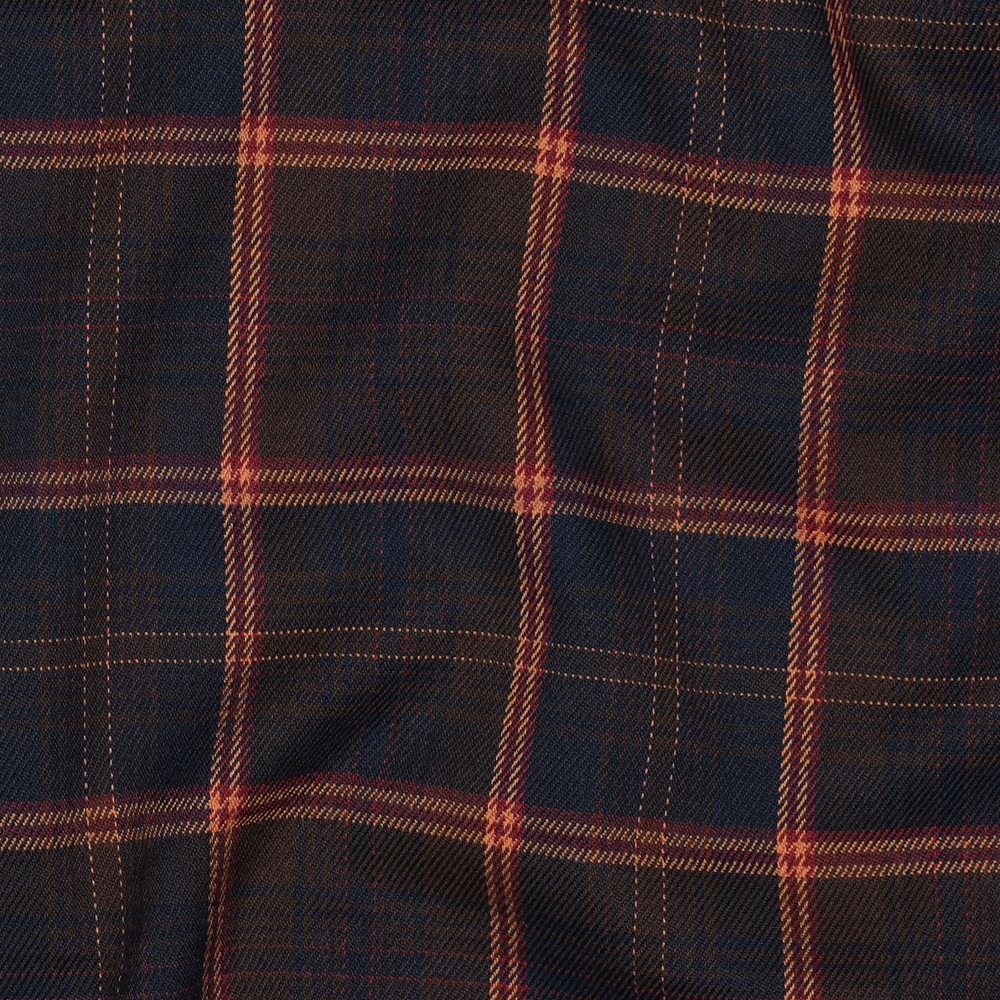 TARTAN CHECK NAVY/BROWN/CAMEL #7