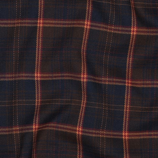 TARTAN CHECK MARINEBLAU/BRAUN/CAMEL #7