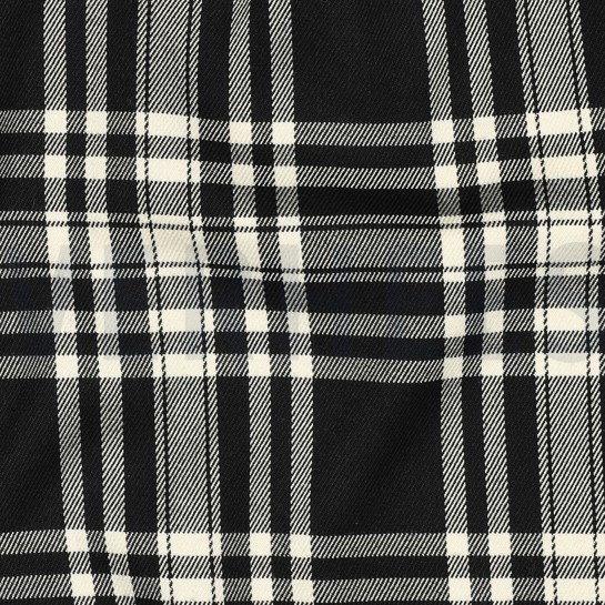 TARTAN CHECK BLACK/ECRU #7