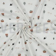 KATOENEN POPLIN GOTS LIEVE BEREN WIT (thumbnail) #2