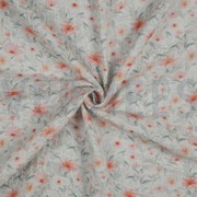 DOUBLE GAUZE DIGITAL FLOWERS WHITE (thumbnail) #2