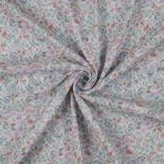 MUSSELIN GOTS DIGITAL BLUMEN PETROL (thumbnail) #2