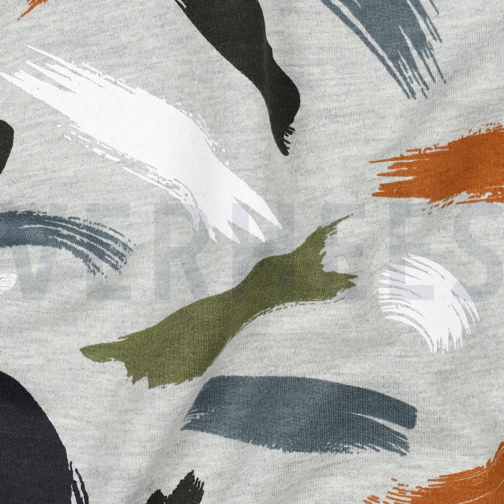 SOFT SWEAT MELANGE BRUSH STROKES GREY MELANGE #7