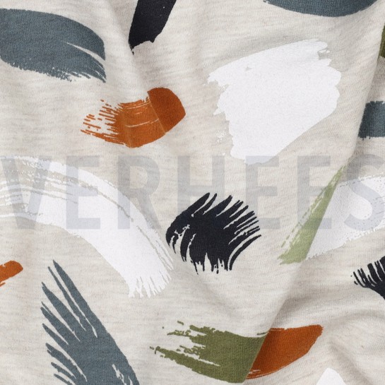 SOFT SWEAT GEMÊLEERD VERFSTREPEN ZAND GEMÊLEERD #7