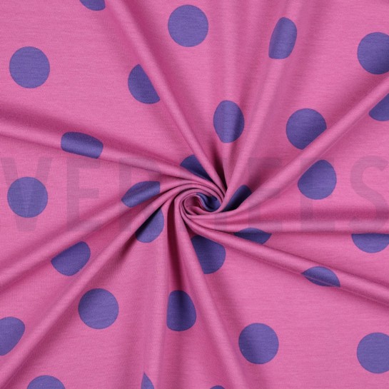 FRENCH TERRY GROTE STIPPEN FUCHSIA #7