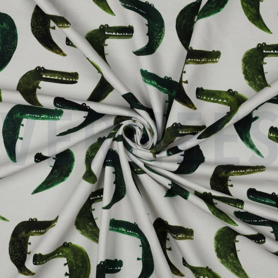 FRENCH TERRY DIGITAL CROCODILES OFFWHITE #7