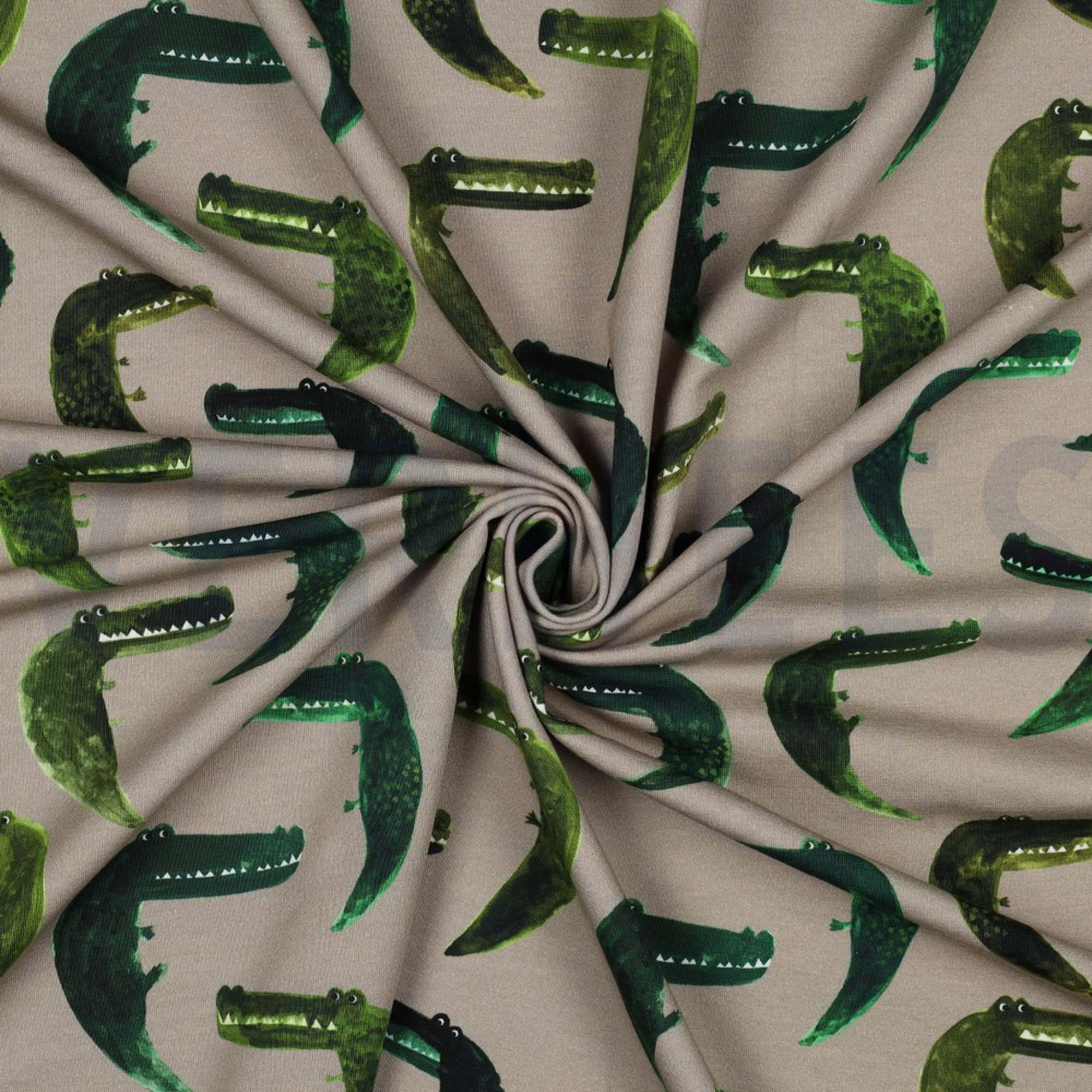 FRENCH TERRY DIGITAAL KROKODILLEN TAUPE (high resolution) #2