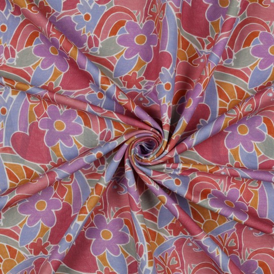 FRENCH TERRY DIGITAL RAINBOWS MULTICOLOUR #7