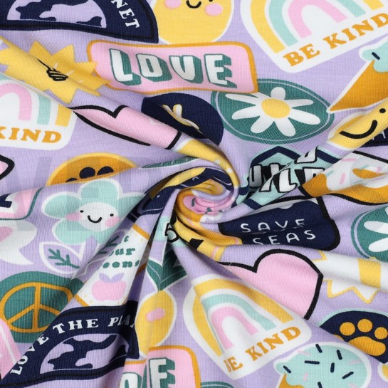 JERSEY PATCHES EN STREPEN LILA #7