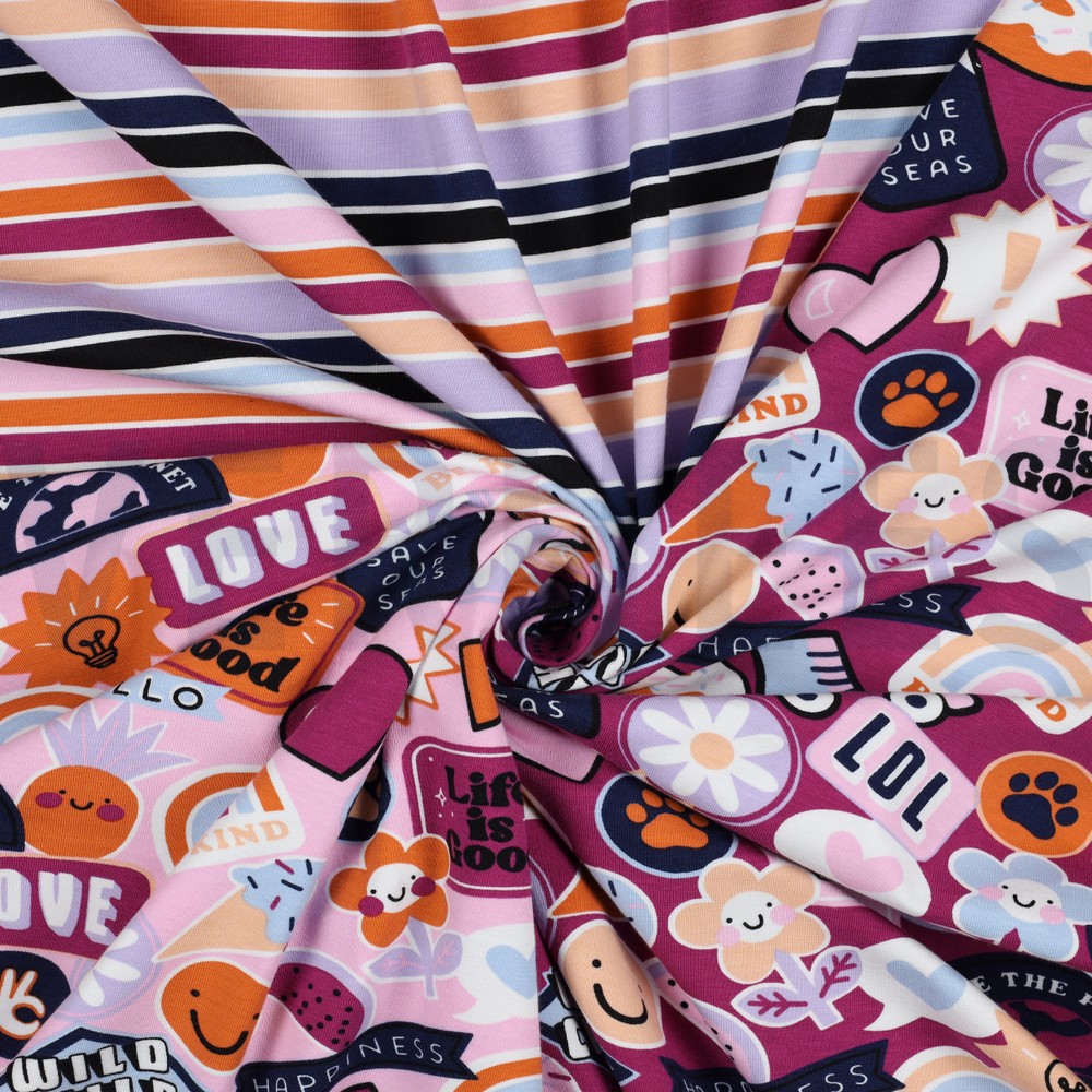 JERSEY PATCHS ET RAYURES MULTICOLORE #7