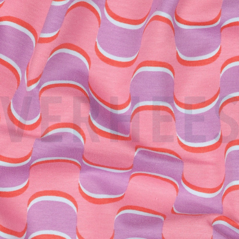 FRENCH TERRY FLEURS ABSTRAITES VIOLET #7