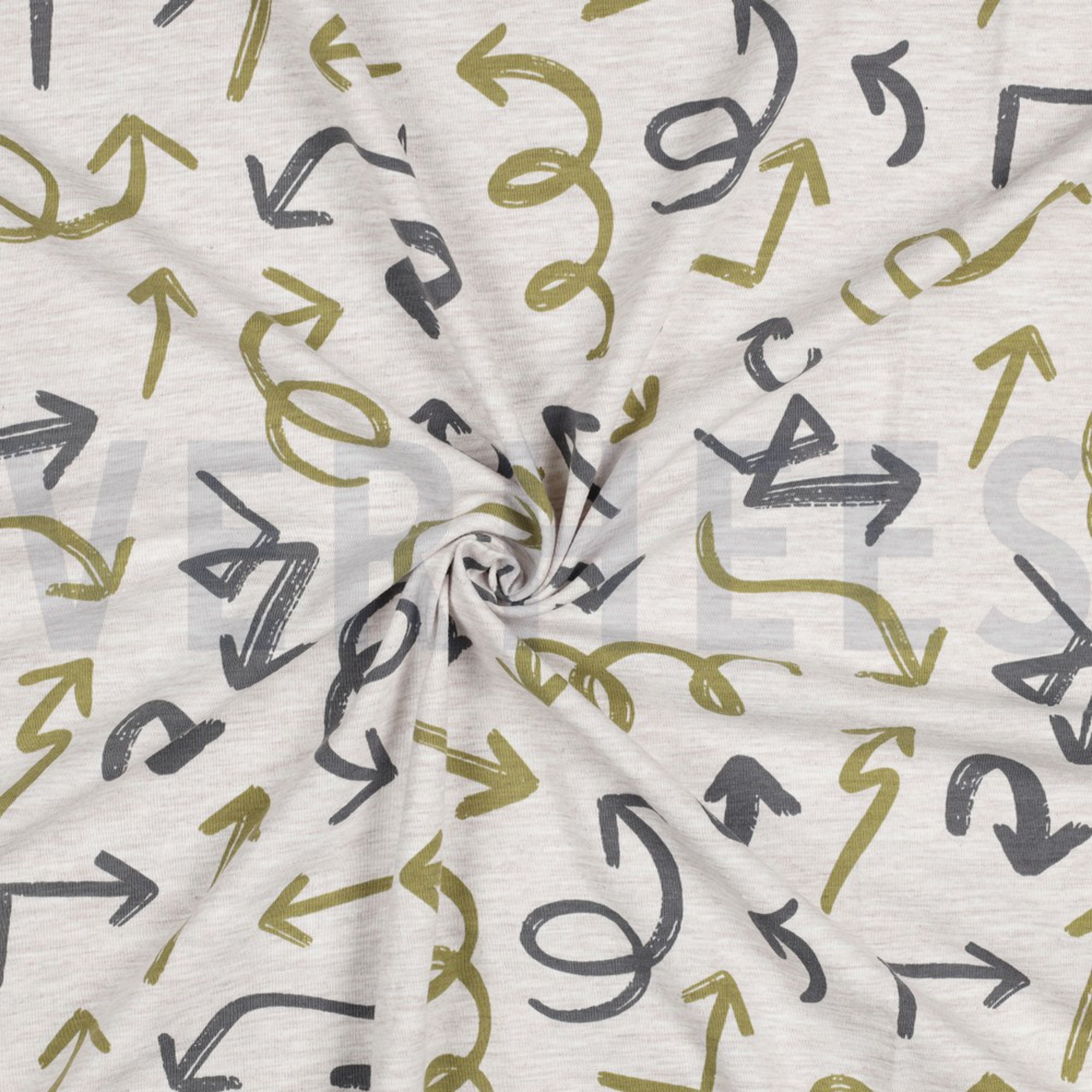 JERSEY MELANGE ARROWS BEIGE MELANGE (high resolution) #2