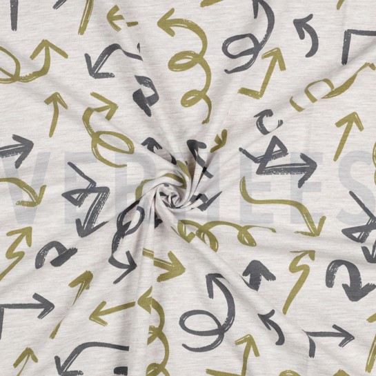 JERSEY MELANGE ARROWS BEIGE MELANGE #7