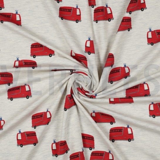 JERSEY MÉLANGE CAMIONS DE POMPIERS ÉCRU #7