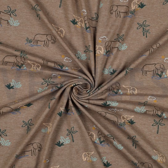JERSEY MELANGE OLIFANTEN TAUPE GEMÊLEERD #7