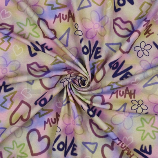 JERSEY DIGITAL GRAFFITI FÉMININ ROSE CLAIR #7