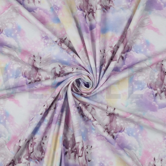 JERSEY DIGITAL EINHÖRNER WOLKEN LAVENDEL #7