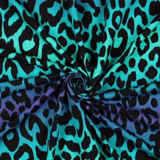 FRENCH TERRY DIGITAAL DIERENHUID GROEN #7